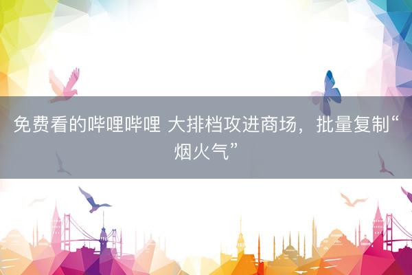 免费看的哔哩哔哩 大排档攻进商场，批量复制“烟火气”