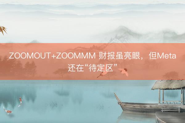 ZOOMOUT+ZOOMMM 财报虽亮眼,但Meta还在“待定区”
