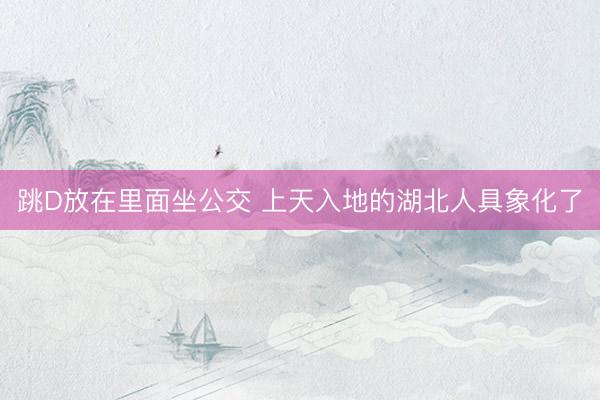 跳D放在里面坐公交 上天入地的湖北人具象化了