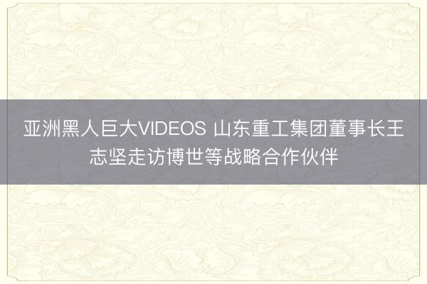 亚洲黑人巨大VIDEOS 山东重工集团董事长王志坚走访博世等战略合作伙伴