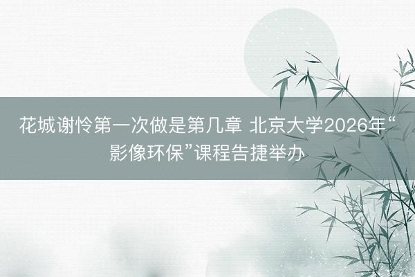 花城谢怜第一次做是第几章 北京大学2026年“影像环保”课程告捷举办