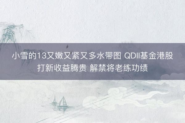 小雪的13又嫩又紧又多水带图 QDII基金港股打新收益腾贵 解禁将老练功绩