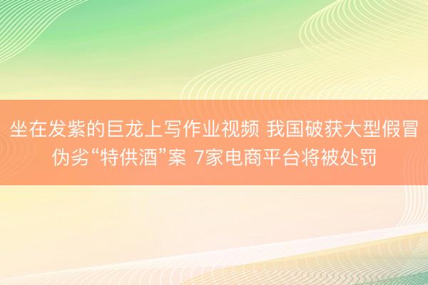 坐在发紫的巨龙上写作业视频 我国破获大型假冒伪劣“特供酒”案 7家电商平台将被处罚